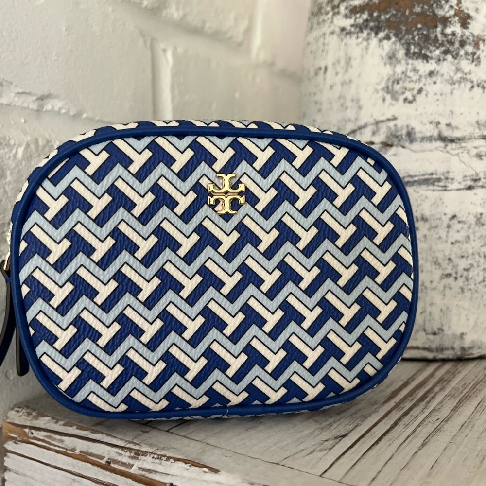 Tory Burch Blue and White Woven Women's Bag